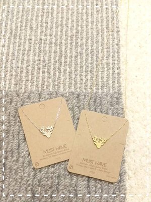【 SenZ accessory 】MH-Must Have 韓國平價設計項鍊 聖誕節麋鹿短鏈 交換禮物 正韓 金色銀色