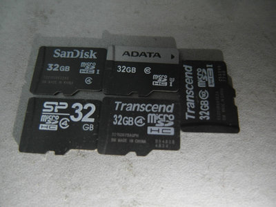 [快樂99]-5個 (32GB)  micro SD 記憶卡 [非新品.請自行檢測好壞]-99元起標(6)