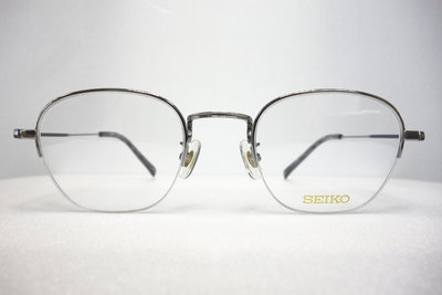 【中國眼鏡】台南實體店 SEIKO 精工 純鈦 鏡框 鏡架 半框 銀 黑 9006