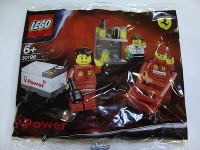 新款推薦  LEGO樂高 30196賽車法拉力F1團隊塑料拼裝積木玩具兒童益智全新現LG658 可開發票