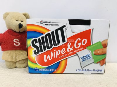 【Sunny Buy】◎現貨◎ 美國 SHOUT Wipe&Go 多功能強力去污濕紙巾 盒裝12小包 攜帶方便