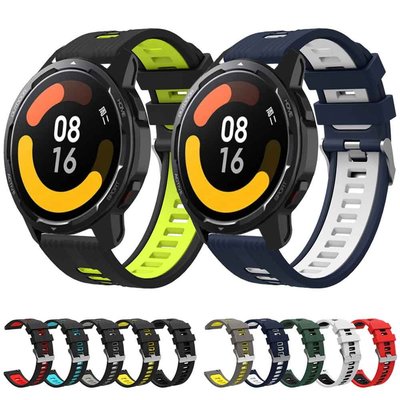 適用於小米 Mi Watch S1 / S1 主動帶矽膠錶帶更換智能手鍊的 22 毫米腕帶, 適用於 Mi 手錶顏色 2