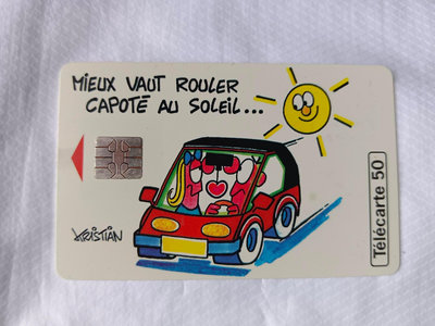 收藏電話卡 Mieux vaut rouler capote au soleil...法國歐洲
