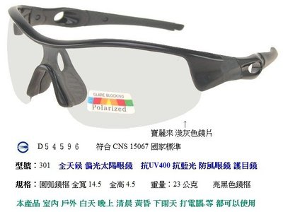 台中休閒家 小丑魚偏光太陽眼鏡 推薦 全天候眼鏡 偏光眼鏡 運動眼鏡 自行車眼鏡 白天晚上職業駕駛眼鏡 TR90