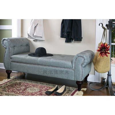 美式沙發時尚儲物臥室床尾床邊換鞋長條凳子歐式創意簡約貴妃椅榻