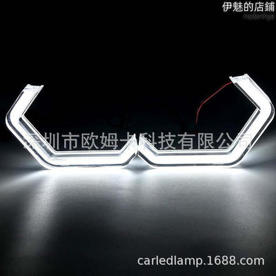 m3m4水晶天使眼 高亮led 3d透明 多邊形光圈 適用e90 e92汽車
