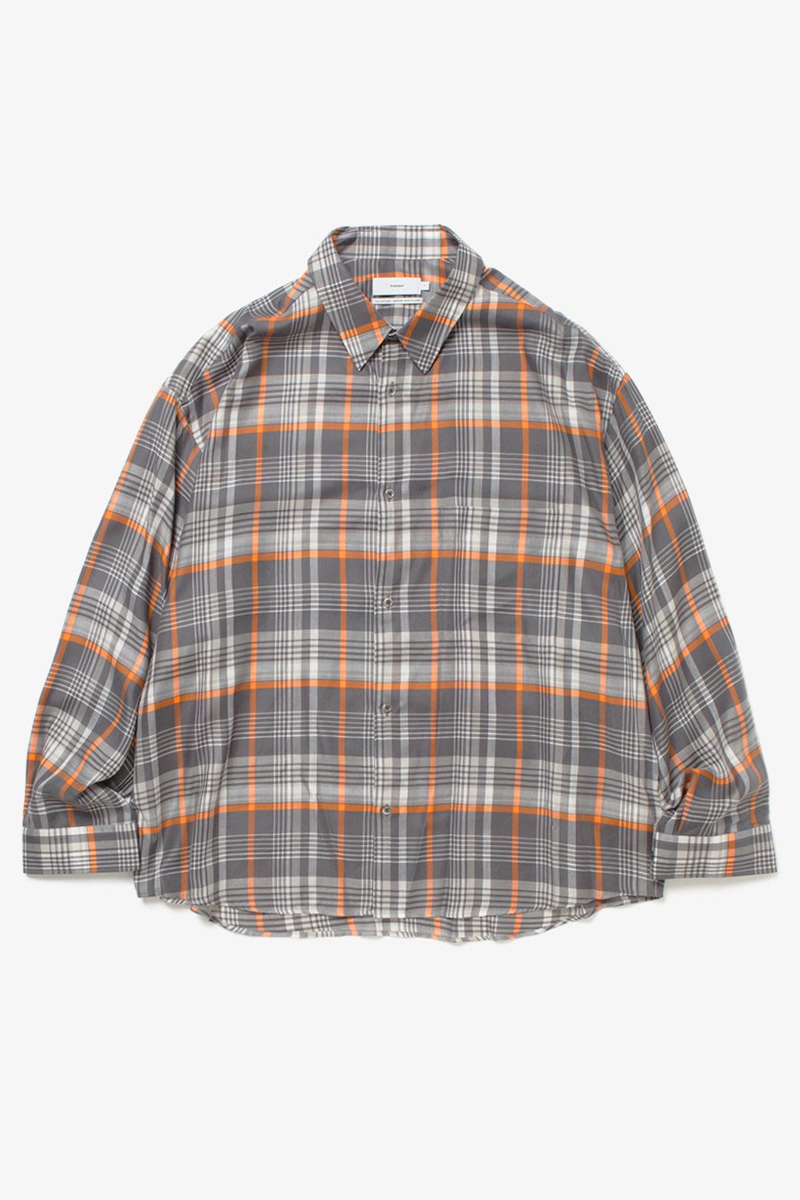 近全新Graphpaper TENCEL CHECK REGULAR COLLAR BIG SLEEVE SHIRT