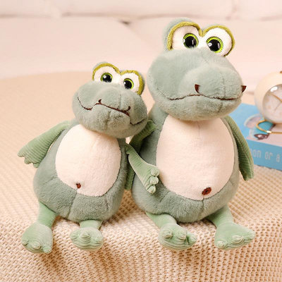 新款熱銷 跨境小鱷魚毛絨玩具可愛恐龍公仔大眼鱷魚兒童禮物抓機娃娃批發 動漫星城周邊玩偶