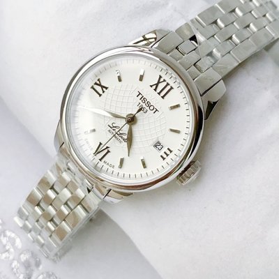 TISSOT Le Locle Automatic Lady 白色面錶盤 銀色不鏽鋼錶帶 女士 自動機械錶 T41118333 天梭腕錶