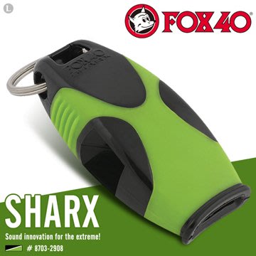 【IUHT】FOX 40 SHARX 哨子(附繫繩)  #8703-2908 綠/黑