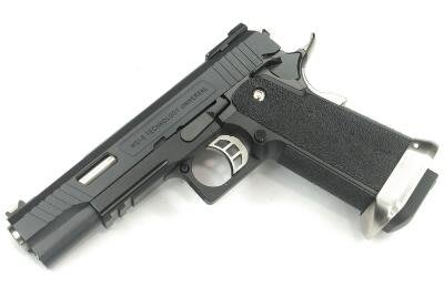 【WKT】WE HI-CAPA 5.1 WET T-REX 直紋 連發版 瓦斯短槍 黑色-WEH001TATB