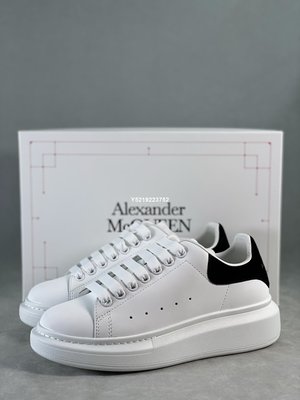 Alexander McQueen 全白色皮革 厚底 休閒 運動鞋 男女鞋