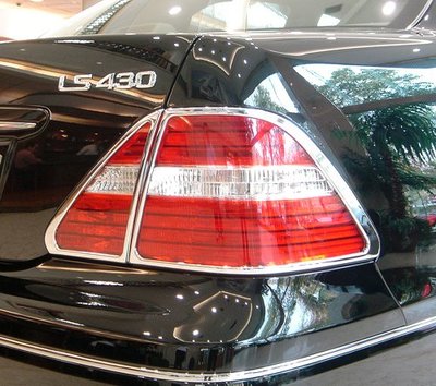 ~圓夢工廠~ Lexus LS400 LS430 2004~2006 鍍鉻銀改裝車燈框飾貼 後燈框 尾燈框