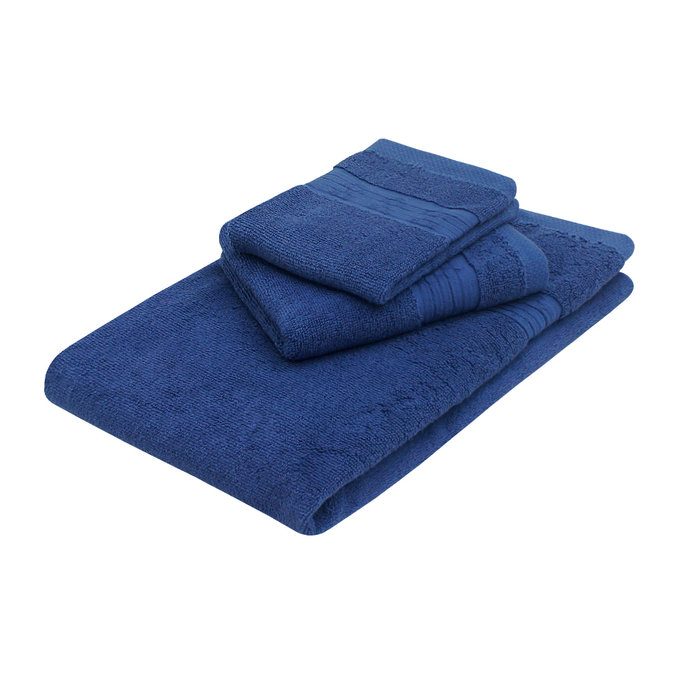 MORINO摩力諾-美國棉五星級緞檔方巾毛巾浴巾三件組 免運