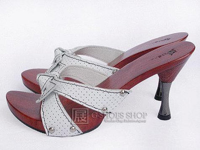 gshoes shop 木屐 A76021圓頭細跟高跟鞋-寶藏包包
