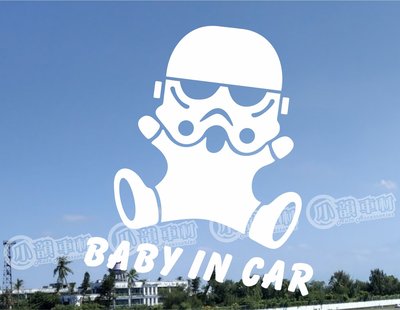 【小韻車材】星際大戰 白兵 BABY IN CAR 寶寶在車上 車貼 防水貼紙 汽車改裝 機車貼紙
