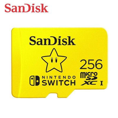 SanDisk 256G microSDXC UHS-I 任天堂Switch專用記憶卡 (SD-SQXAO-256G)