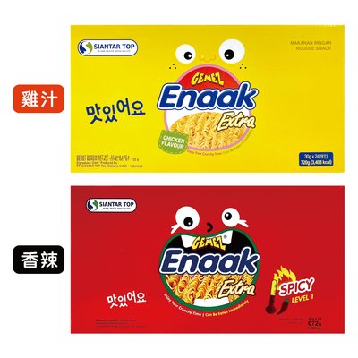韓國 Enaak 24包入 香脆小雞 點心麵 雞汁原味／香辣味  大雞麵
