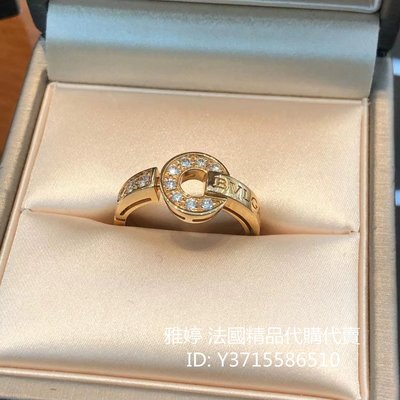 二手正品 Bvlgari寶格麗 BVLGARI 戒指 18K玫瑰金戒指 圓餅 鑽石戒指 AN855854