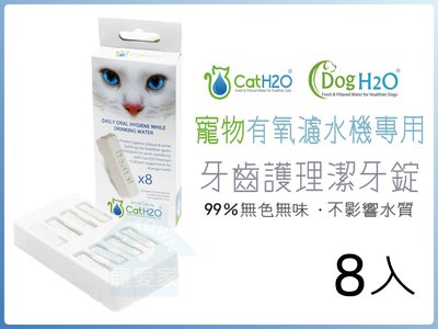 【寵愛家】Dog&Cat H2O 寵物有氧濾水飲水器 專用潔牙錠 8入