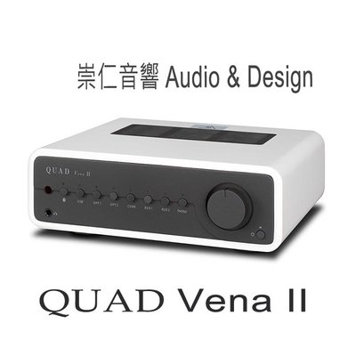 台中『崇仁音響發燒線材精品網』『 Quad Vena II 』 數位流 │ USB DAC │ 藍芽綜合擴大機