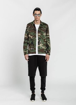 IZZUE IZ-X04 ARMY CAMO TWILL SHIRT 迷彩襯衫M號