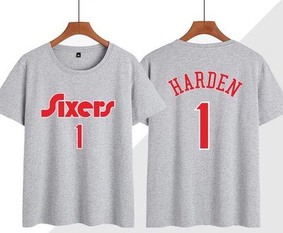 💖大鬍子James Harden哈登短袖棉T恤上衣💖NBA球衣76人隊Adidas運動籃球衣服T-shirt男女50