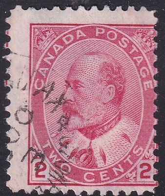 加拿大1903『齒孔大移位變體 - 英皇愛德華七世』雕刻版古典票