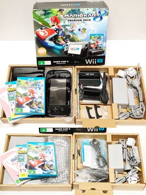 任天堂 WiiU 瑪利歐賽車32GB 限量同捆版（澳洲版英文介面,5.5.3E) 、遊戲*3