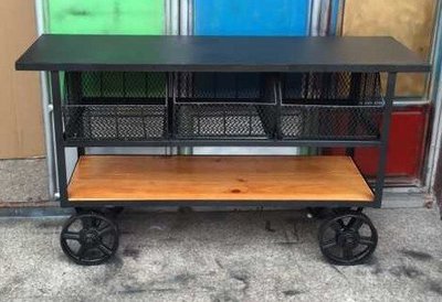 【 一張椅子 】 Loft美式工業/復古做舊//收納櫃/餐櫃/餐車
