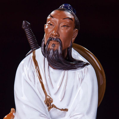佛像 呂祖呂洞賓神像擺件客廳家居裝飾品道家工藝八仙陶瓷人物石灣公仔
