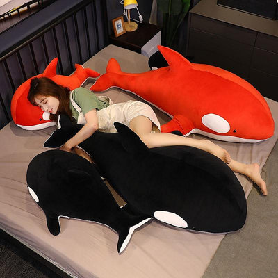 明日方舟週邊抱枕二次元斯卡蒂  超柔軟 娃娃 抱枕 海洋動物 卡通虎鯨 鯨魚公仔 毛絨玩具 女友睡覺禮物