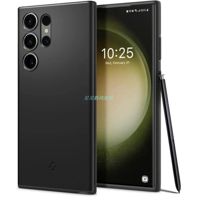 三星s23手機殼SAMSUNG 三星 Galaxy S23 Ultra - Spigen Thin Fit 保護殼 - 黑色