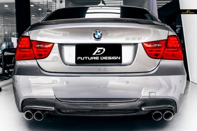【政銓企業有限公司】BMW E90 E91 3D款式  高品質 卡夢 後下巴 四出 現貨 MTECH專用 免費安裝