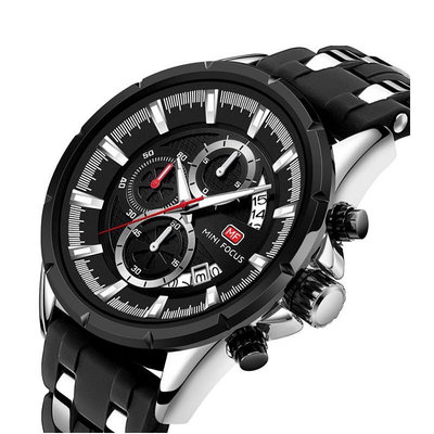 MINI FOCUS/MF0273G/現貨不用等/三眼計時日期顯示手錶