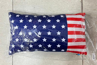 美國國旗 長型抱枕 (45公分) 娃娃 抱枕 美國 國旗造型