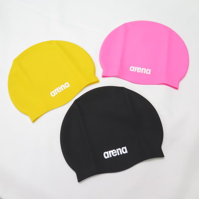 ARENA SWIM 兒童矽膠泳帽 素色矽帽 ACG220J- 黑/白/黃/粉 【iSport愛運動】