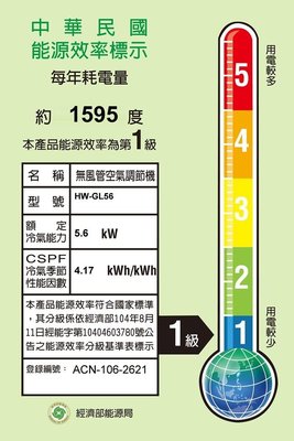 ＄柯柯嚴選＄HERAN HW-GL56(含稅)HW-GL56H HW-GL63B HW-GL63H HW-GL72B