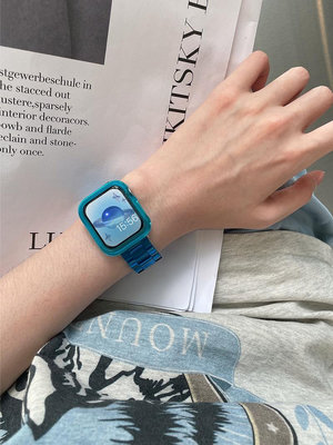 軟軟派夏天新款透明iwatch8se表帶蘋果applewatch9手表男女