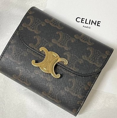 Celine 凱旋門 短夾 老花就是耐看 容量真的很讚 有盒子 送禮自用都合適 $1xxxx