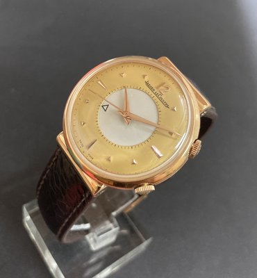【讀冊人的老傢俬】1950年代 正18k  玫瑰金 老積家 JAEGER-LECOULTRE 機械 手錶 古董錶