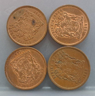 幣722 南非1996.99年5分硬幣 共4枚