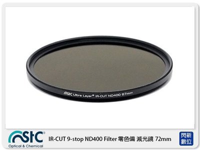 ☆閃新☆ STC IR-CUT 9-stop ND400 Filter 零色偏 減光鏡 72mm (72,公司貨)