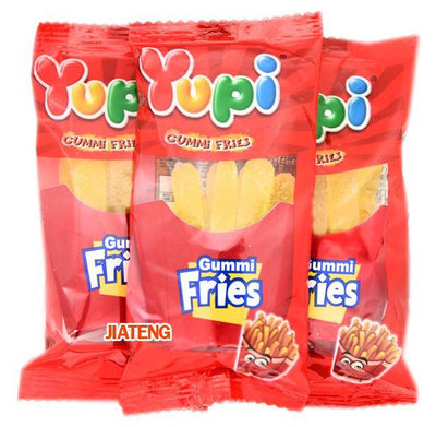 【吉嘉食品】Yupi呦皮 薯條QQ糖 200公克 600公克批發價,產地印尼,薯條軟糖