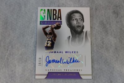 2017-18 大國寶 NBA Greats Gold Jamaal Wilkes 限量10張金簽名卡~1/1名人堂球星
