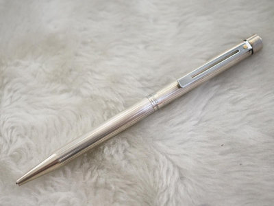 B996 西華 美國製 targa 1004 純銀條紋 原子筆(8成新無凹)