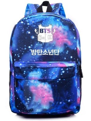 BTS防彈少年團 星空雙肩包 韓版女學生書包 背包 潮人必備