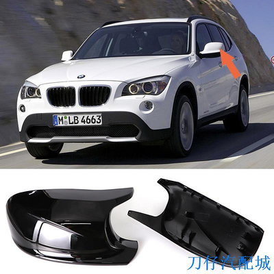 刀仔汽配城BMW Ly 高品質 M 型黑色後視鏡蓋更換寶馬 X3 F25 X1 E84 Pre-LCI 2010-2013