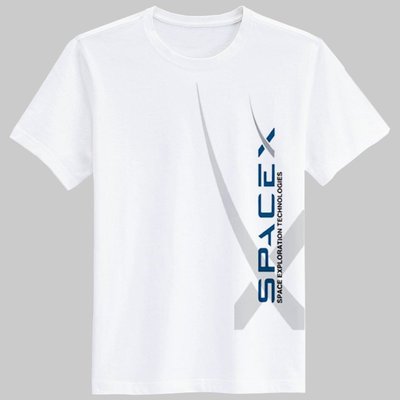 呱啦呱啦代購 夏季短袖男 SpaceX天文愛好者航天航空宇航太空火箭NASA飛行器自動控制T恤男