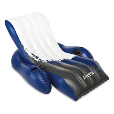原裝正品INTEX單人折疊靠背躺椅充氣浮排浮床海灘墊水床58868特惠超夯 新品 精品